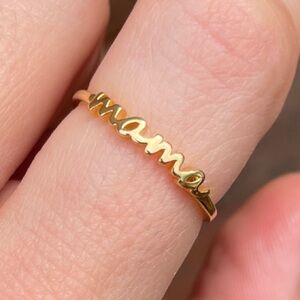 24k gold vermeil stackable 'Mama' Ring - adjustable!